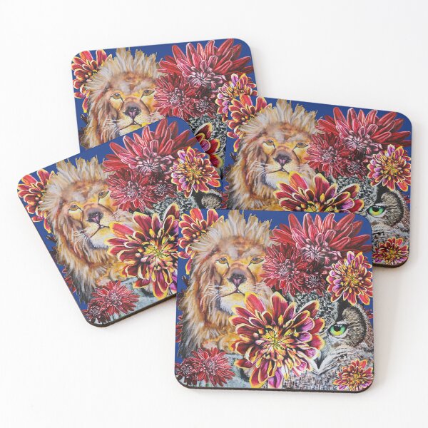 Item preview, Lion, Green Eyed Owl Background 6 designed and sold by nastiaart.