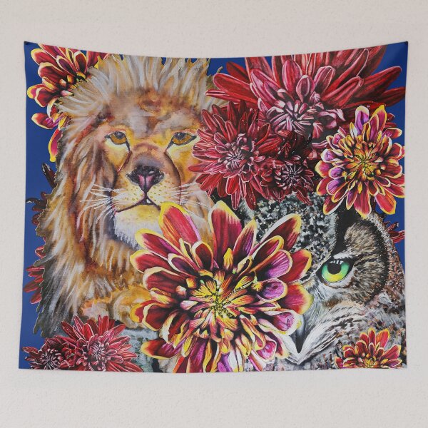 Item preview, Lion, Green Eyed Owl Background 6 designed and sold by nastiaart.