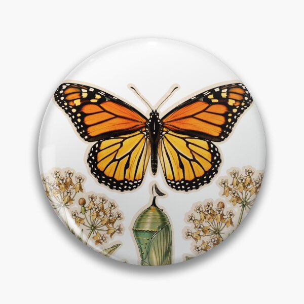 Item preview, Monarch Butterfly Life Cycle Vintage Botanical Illustration designed and sold by ConElAlma.