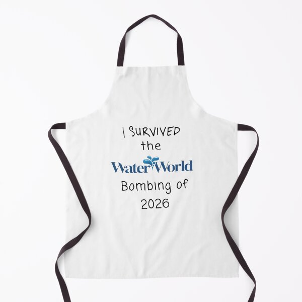 Item preview, Sobreviví al bombardeo de Waterworld de 2026. Humor negro y divertido. designed and sold by nojany.