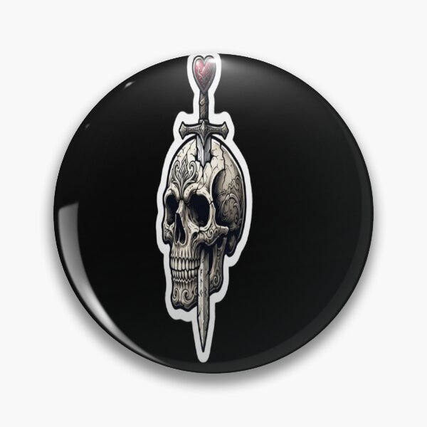 Item preview, Skull with Sword and Heart Style designed and sold by Purpleclomb.