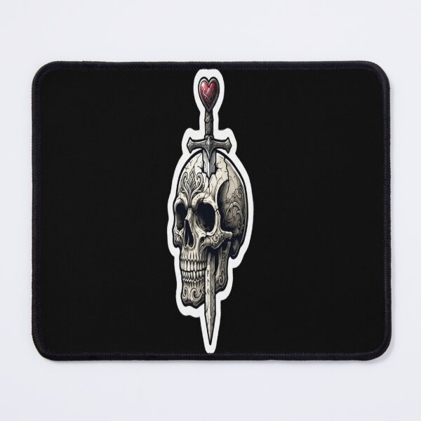 Item preview, Skull with Sword and Heart Style designed and sold by Purpleclomb.