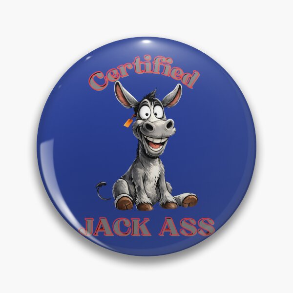Item preview, Certified Jack Ass Funny Sarcastic Donkey Cartoon designed and sold by digitalbob60.