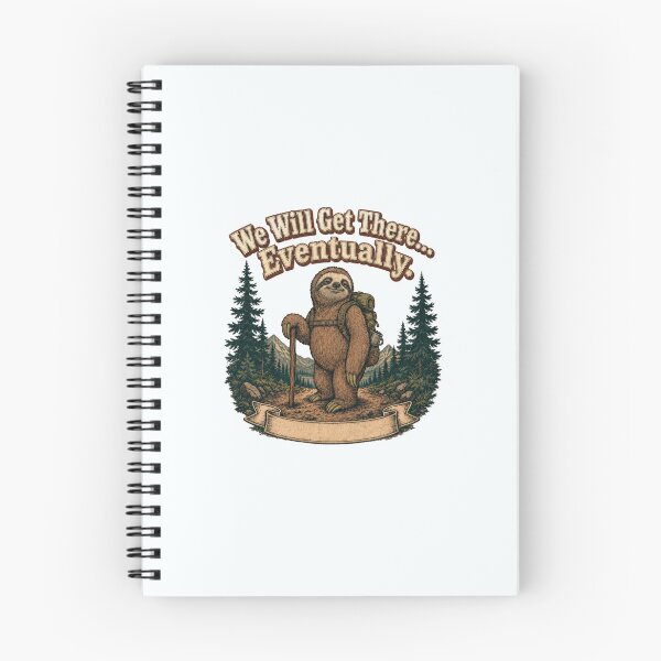 Item preview, We Will Get There Eventually Sloth Hiking  designed and sold by freshwear design.