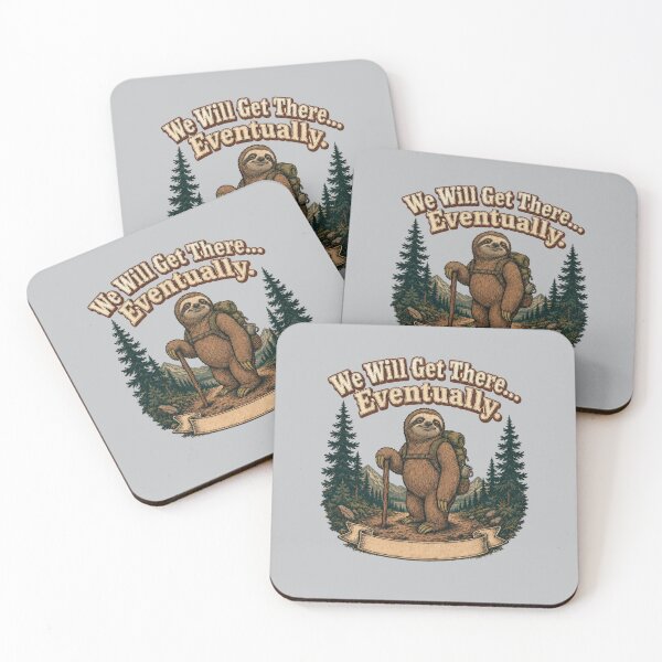 Item preview, We Will Get There Eventually Sloth Hiking  designed and sold by freshwear design.