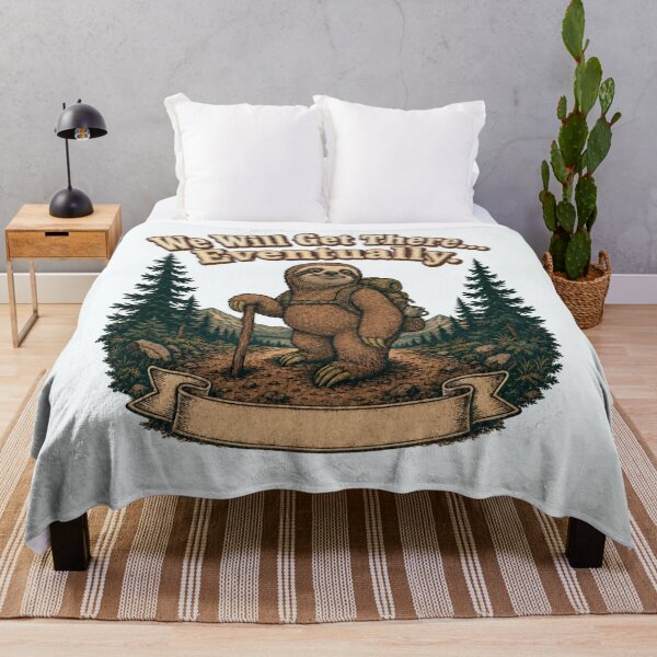 Item preview, We Will Get There Eventually Sloth Hiking designed and sold by freshwear design.