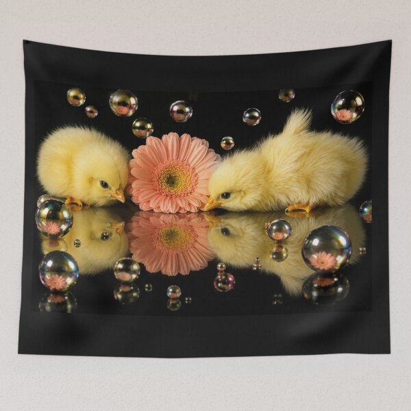 Item preview, Curious Chicks & Peach Gerbera Reflections designed and sold by Kimberly Palmer.