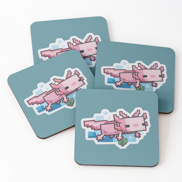 Item preview, Axolotl Pixel Art Pink Gamer Style designed and sold by Purpleclomb.