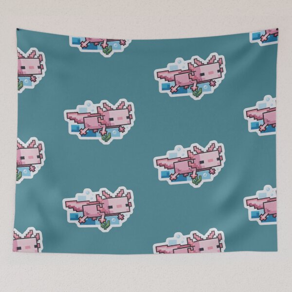 Item preview, Axolotl Pixel Art Pink Gamer Style designed and sold by Purpleclomb.