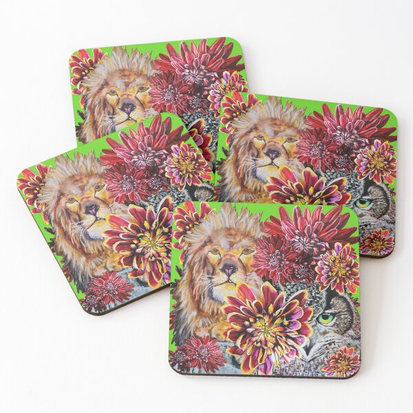 Item preview, Lion, Green Eyed Owl Background 7 designed and sold by nastiaart.