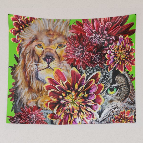 Item preview, Lion, Green Eyed Owl Background 7 designed and sold by nastiaart.