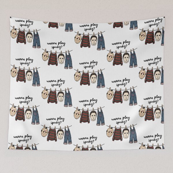 Item preview, Wanna Play Spooky Funny Slasher Horror Movie Halloween designed and sold by nojany.