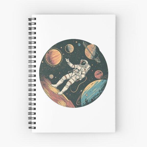 Item preview, Retro Astronaut Floating in Space Illustration designed and sold by Oddifys.