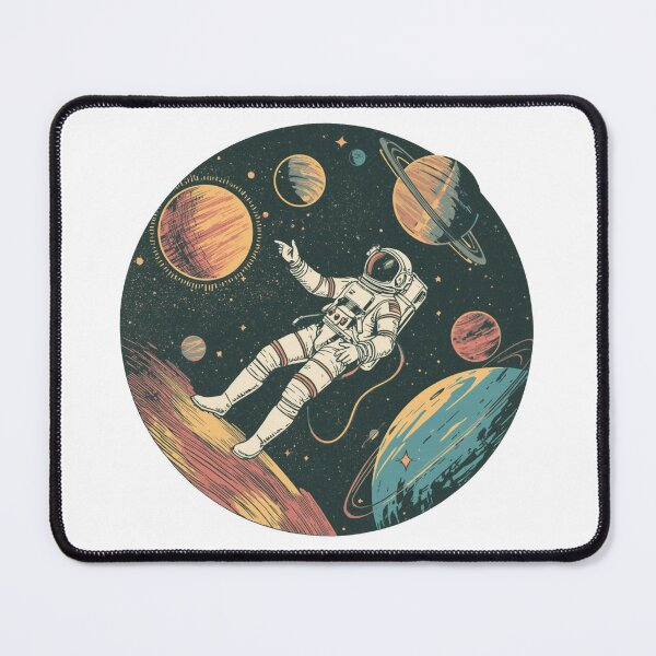 Item preview, Retro Astronaut Floating in Space Illustration designed and sold by Oddifys.
