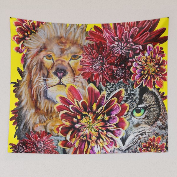 Item preview, Lion, Green Eyed Owl Background 8 designed and sold by nastiaart.