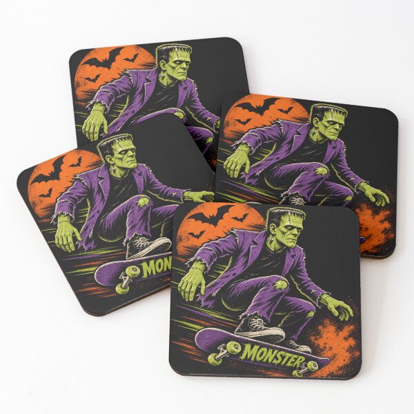 Item preview, Frankenstein Skateboarding Vintage Halloween designed and sold by Nacho Average Designs.
