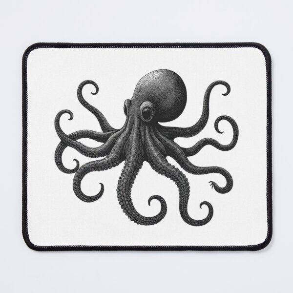 Item preview, Vintage Engraved Octopus Illustration Design designed and sold by Oddifys.