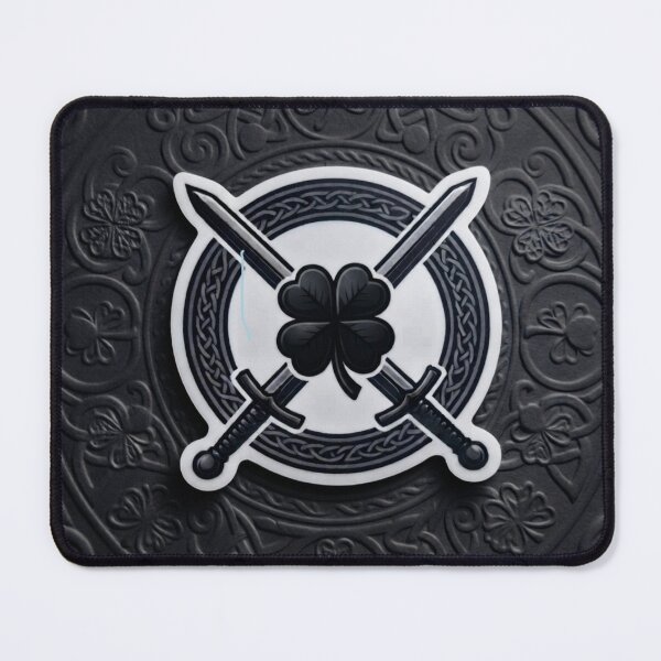 Item preview, Celtic Lucky Clover and Warrior Swords - Minimalist Design designed and sold by Purpleclomb.