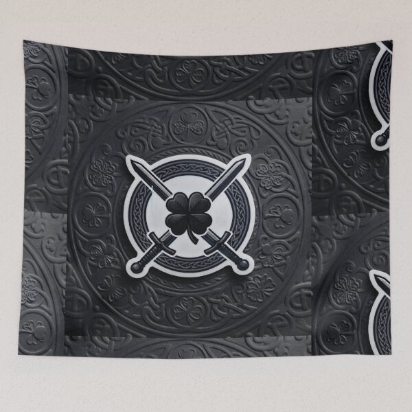 Item preview, Celtic Lucky Clover and Warrior Swords - Minimalist Design designed and sold by Purpleclomb.