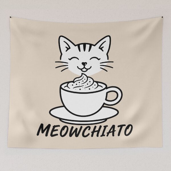 Item preview, ☕ BREWED BEASTIES COLLECTION ☕ - PET PALS - Meowchiato designed and sold by WheelieGdArt.