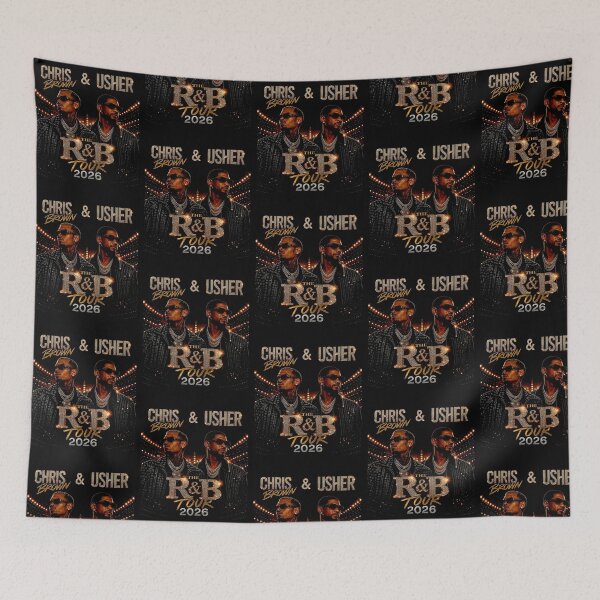 Item preview, Chris Brown & Usher The R&B Tour 2026 Concert Rap Hip Hop Fan designed and sold by nojany.