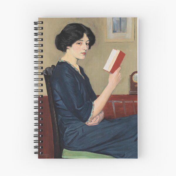 Item preview, Girl Reading by William Strang - Vintage Oil Painting Elegant Reading Woman Wall Art for Book Lovers designed and sold by RickE.