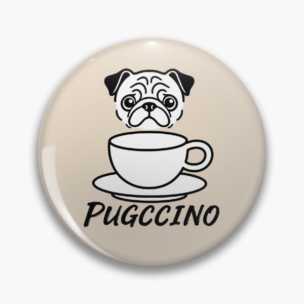 Item preview, ☕ BREWED BEASTIES COLLECTION ☕ - PET PALS - Pugccino designed and sold by WheelieGdArt.