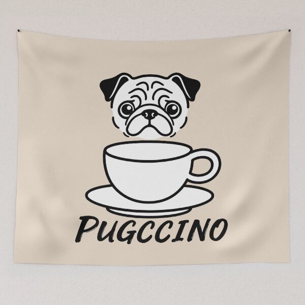 Item preview, ☕ BREWED BEASTIES COLLECTION ☕ - PET PALS - Pugccino designed and sold by WheelieGdArt.