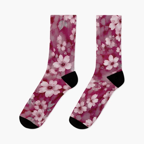 Item preview, Sweet Berry Pink Watercolor Floral Blossom Pattern designed and sold by zenjiinspired.