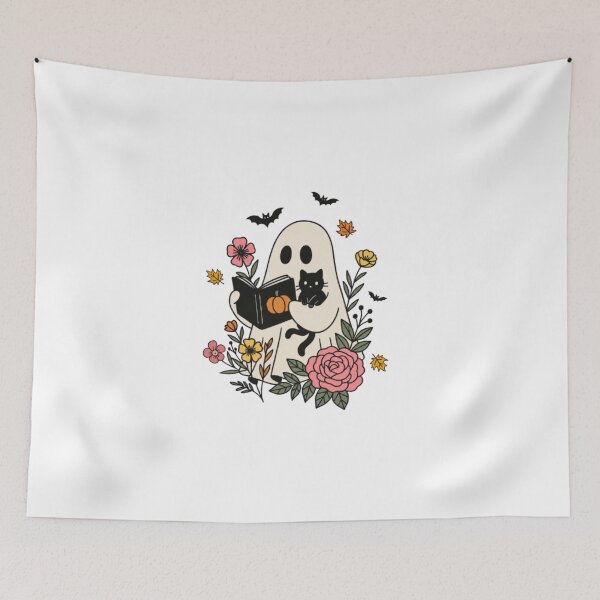 Item preview, Cute Halloween Ghost Reading designed and sold by stzl26.