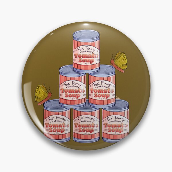 Item preview, Ilustración de una torre hecha con latas de sopa de tomate designed and sold by DesignedByCece.