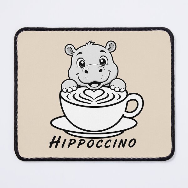 Item preview, ☕ BREWED BEASTIES COLLECTION ☕ - WILDLIFE PALS - Hippoccino designed and sold by WheelieGdArt.