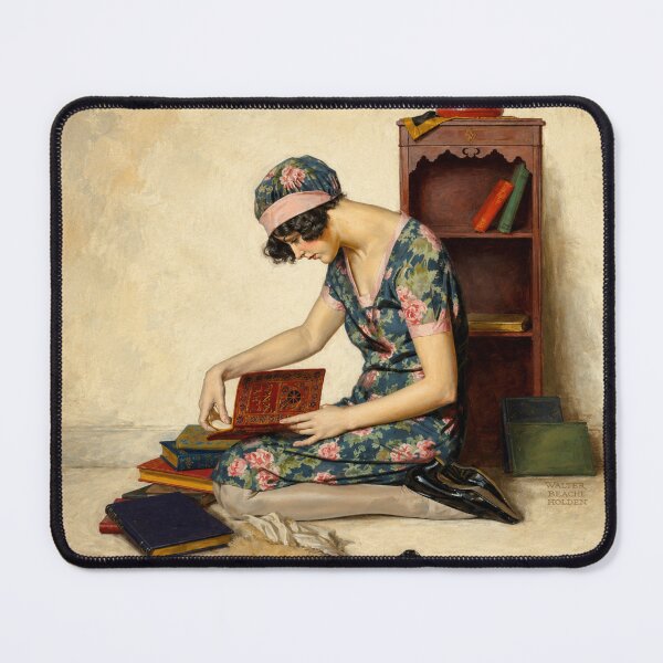 Item preview, Memories by Walter Beach Humphrey - Vintage Illustration Reading Woman Wall Art for Book Lovers designed and sold by RickE.