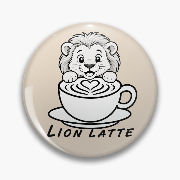 Item preview, ☕ BREWED BEASTIES COLLECTION ☕ - WILDLIFE PALS -  Lion Latte designed and sold by WheelieGdArt.