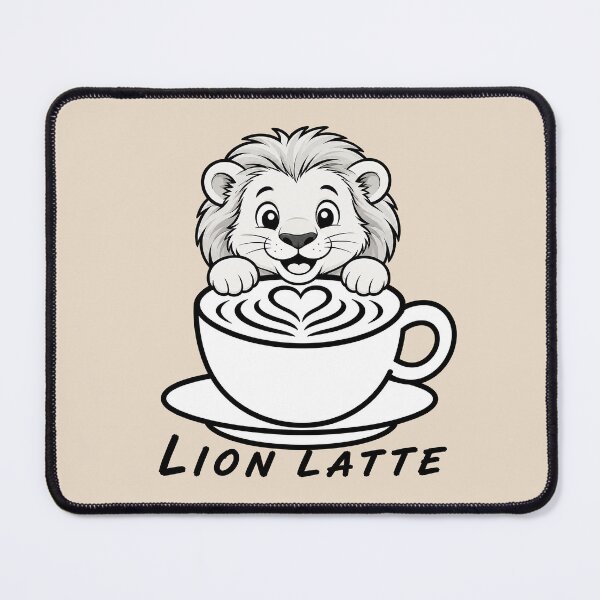 Item preview, ☕ BREWED BEASTIES COLLECTION ☕ - WILDLIFE PALS -  Lion Latte designed and sold by WheelieGdArt.