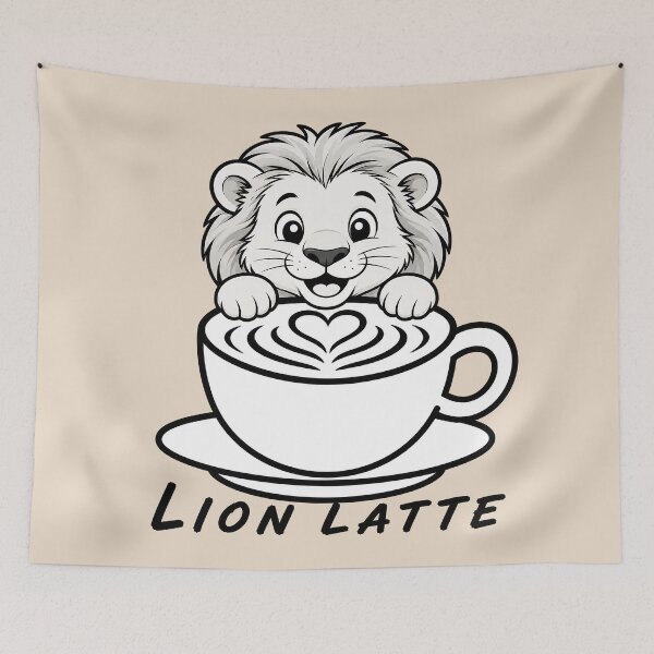 Item preview, ☕ BREWED BEASTIES COLLECTION ☕ - WILDLIFE PALS -  Lion Latte designed and sold by WheelieGdArt.
