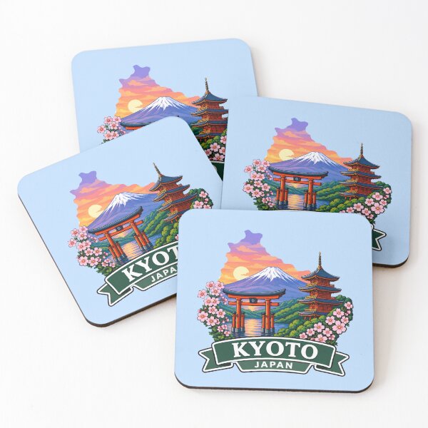 Item preview, Kyoto, Japan - Torii Gate, Pagoda and Sunset Landscape designed and sold by Myra365Art.