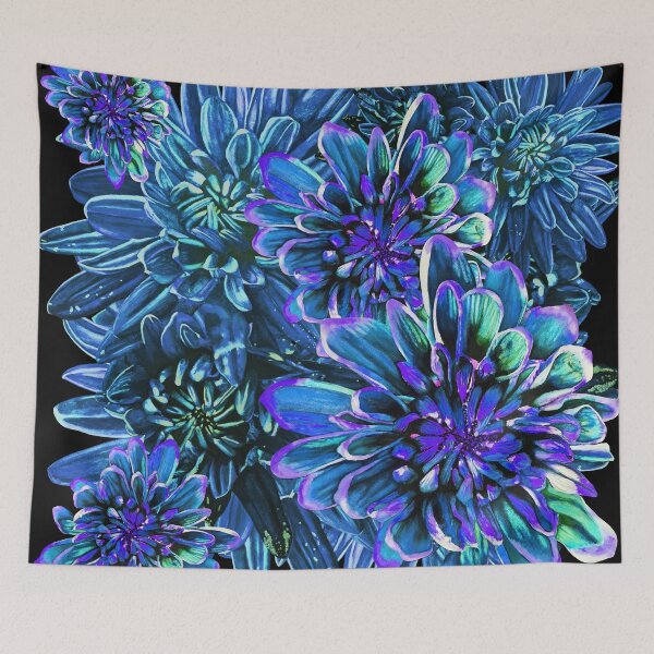 Item preview, Light Blue Chrysanthemums 3 designed and sold by nastiaart.