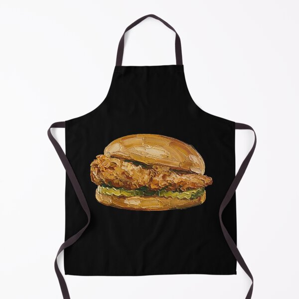 Item preview, Yummy Chicken Sandwich Palette Knife Painting Fast Food Art designed and sold by GymTanLaundry.