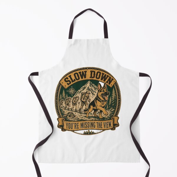 Item preview, Slow Down You're Missing the View German Shepherd Hiking designed and sold by freshwear design.