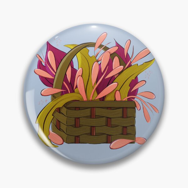 Item preview, Ilustración de una cesta de hojas brillantes designed and sold by DesignedByCece.