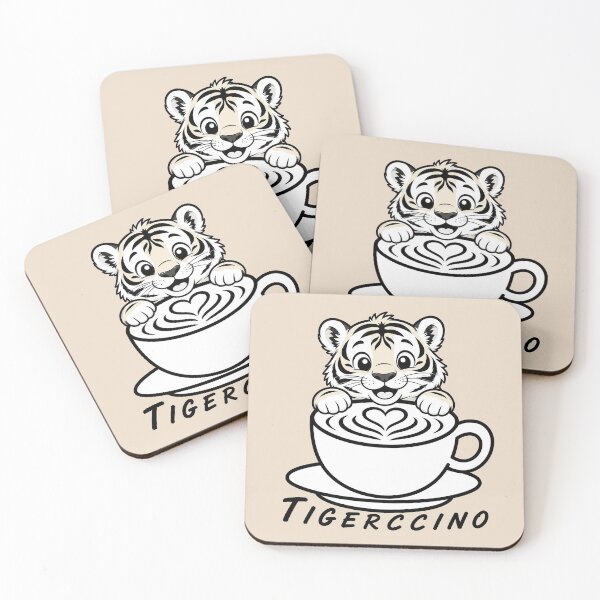 Item preview, ☕ BREWED BEASTIES COLLECTION ☕ - WILDLIFE PALS -  Tigerccino designed and sold by WheelieGdArt.