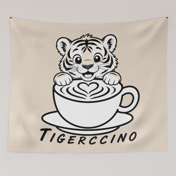 Item preview, ☕ BREWED BEASTIES COLLECTION ☕ - WILDLIFE PALS -  Tigerccino designed and sold by WheelieGdArt.