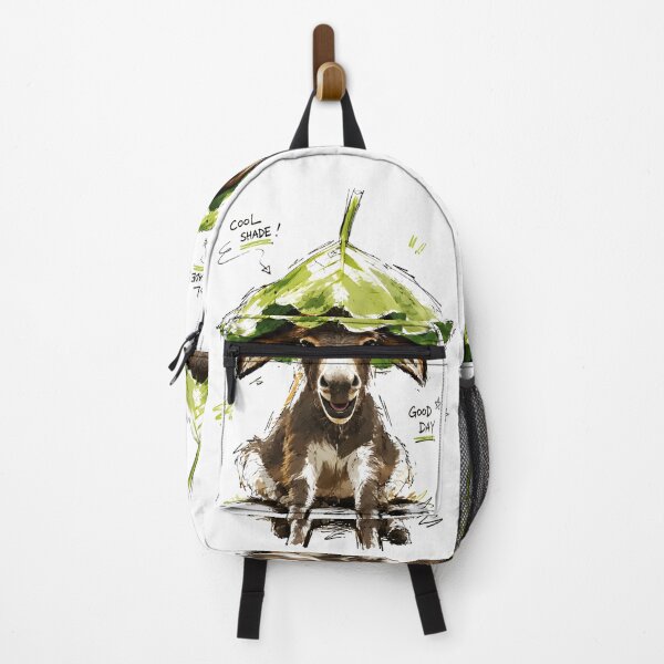 Item preview, Cool Shade Good Day Funny Donkey with Leaf Hat – Hand-Drawn Art designed and sold by RamyGallery.