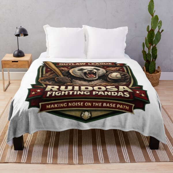 Item preview, Ruidosa Fighting Pandas Baseball Logo – Aggressive Panda Mascot Outlaw League Team designed and sold by GravesSalva.