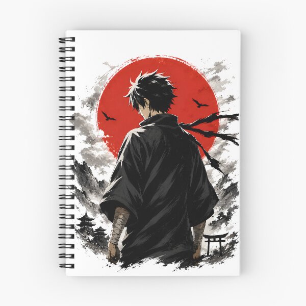 Item preview, Lone Warrior Rising – Anime Inspired Samurai T-Shirt Design | Japanese Ink Art designed and sold by OtakuAtWork.