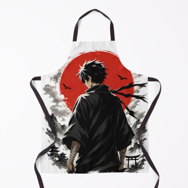 Item preview, Lone Warrior Rising – Anime Inspired Samurai T-Shirt Design | Japanese Ink Art designed and sold by OtakuAtWork.