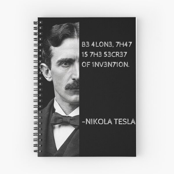 Item preview, Nikola Tesla Leet Speak Quote Art - "Be alone, that is the secret of invention." designed and sold by UrbanStoic.