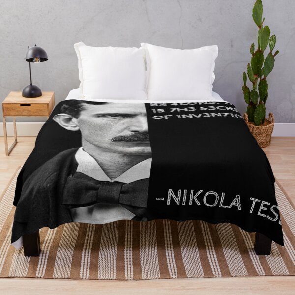 Item preview, Nikola Tesla Leet Speak Quote Art - "Be alone, that is the secret of invention." designed and sold by UrbanStoic.