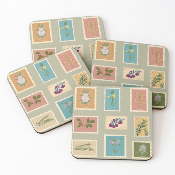 Item preview, Floral Post Stamps designed and sold by MiaBellaGirl.